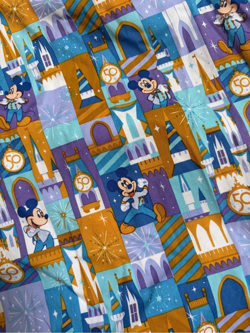 NWT Walt Disney World 50th Anniversary Retro Button Camp Shirt Size X Large - Picture 10 of 12